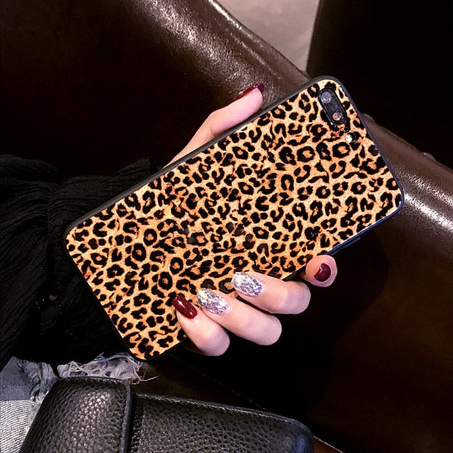 Leopard Tempered Glass Case