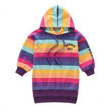 Load image into Gallery viewer, Rainbow Striped Long T-shirt