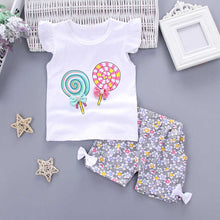 Load image into Gallery viewer, Lollipop Printed Shorts Set