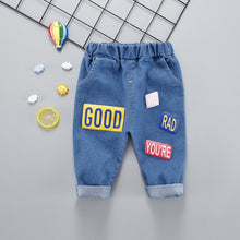 Load image into Gallery viewer, Patch Cotton Denim Trousers