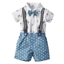 Load image into Gallery viewer, Gentleman Short-Sleeved Sailor Suit